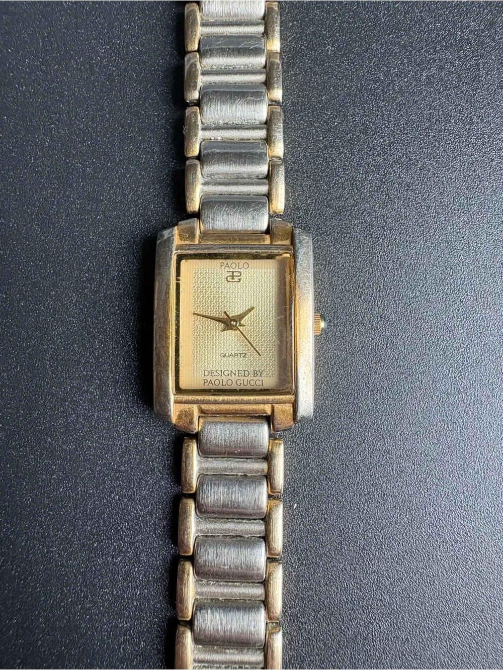 Paolo‎ Gucci Women’s Gold-Tone Rectangular Bracelet Watch